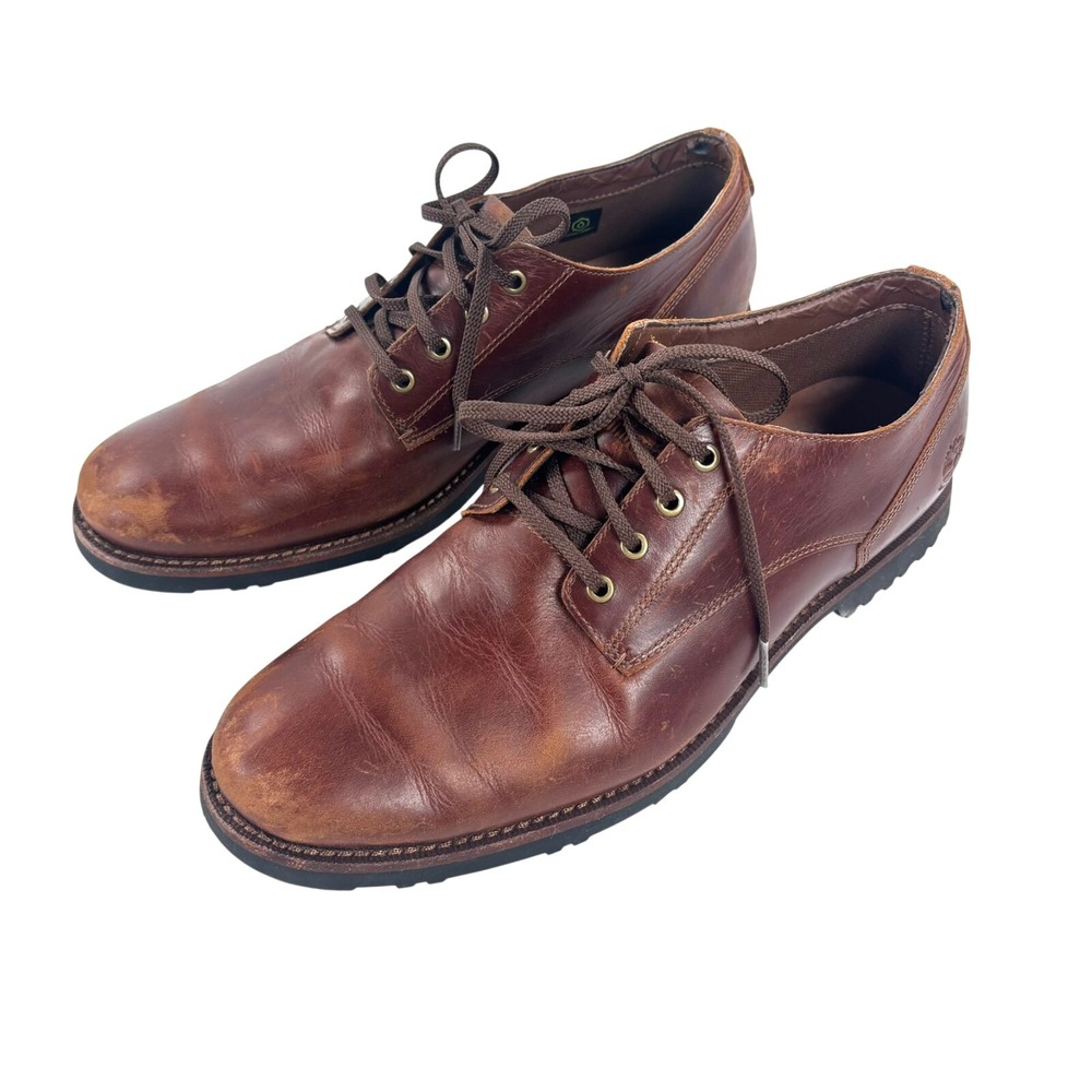 Timberland Oxford Shoes Mens‎ 10 Brown Leather Lace Up Waterproof Rugged Outdoor